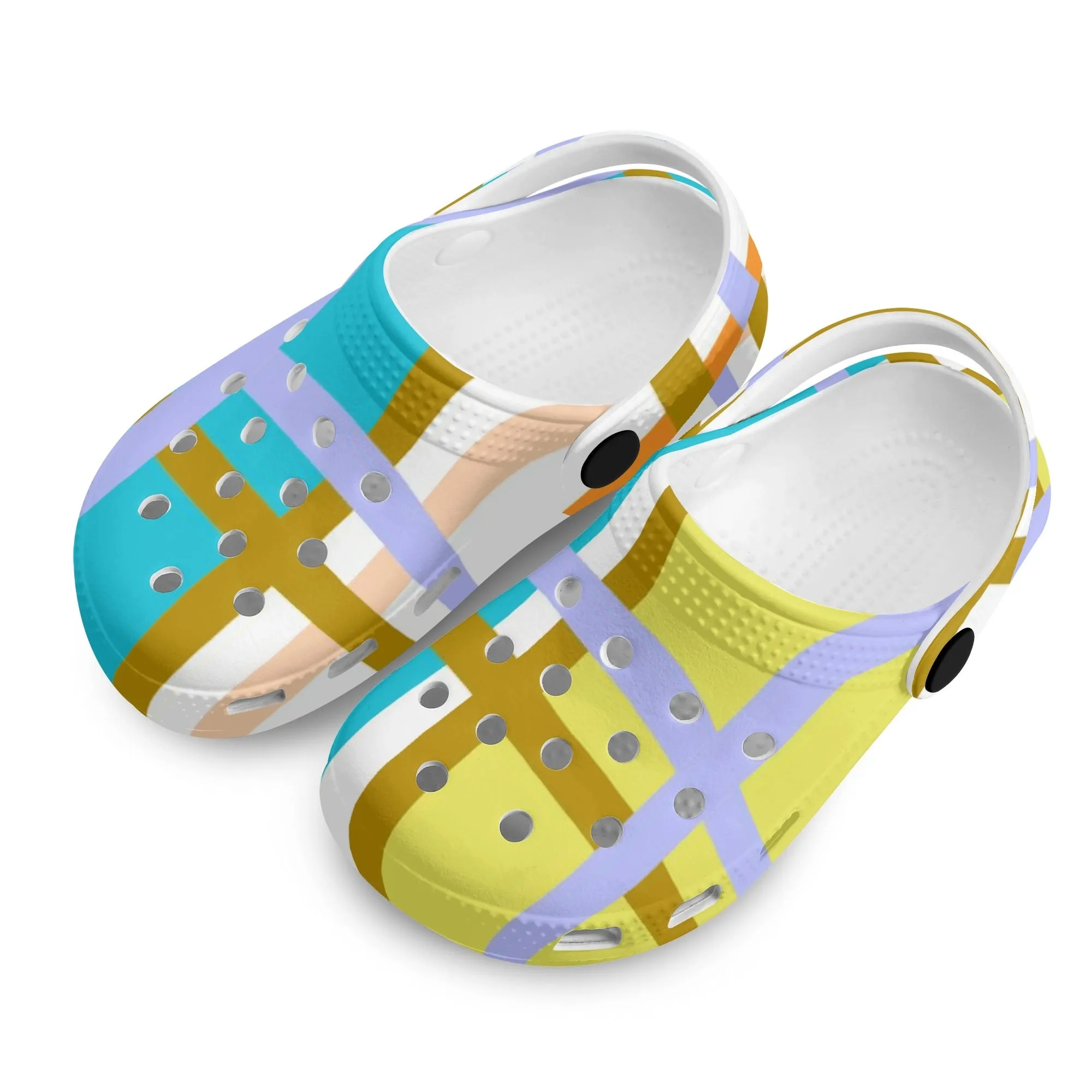 ✨'Kingarth Bay, Bute' Happy Tartan® Kids Classic Clogs✨