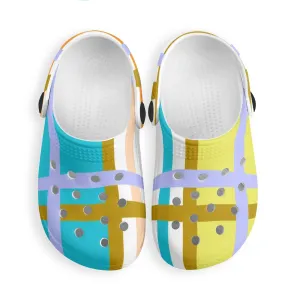 ✨'Kingarth Bay, Bute' Happy Tartan® Kids Classic Clogs✨