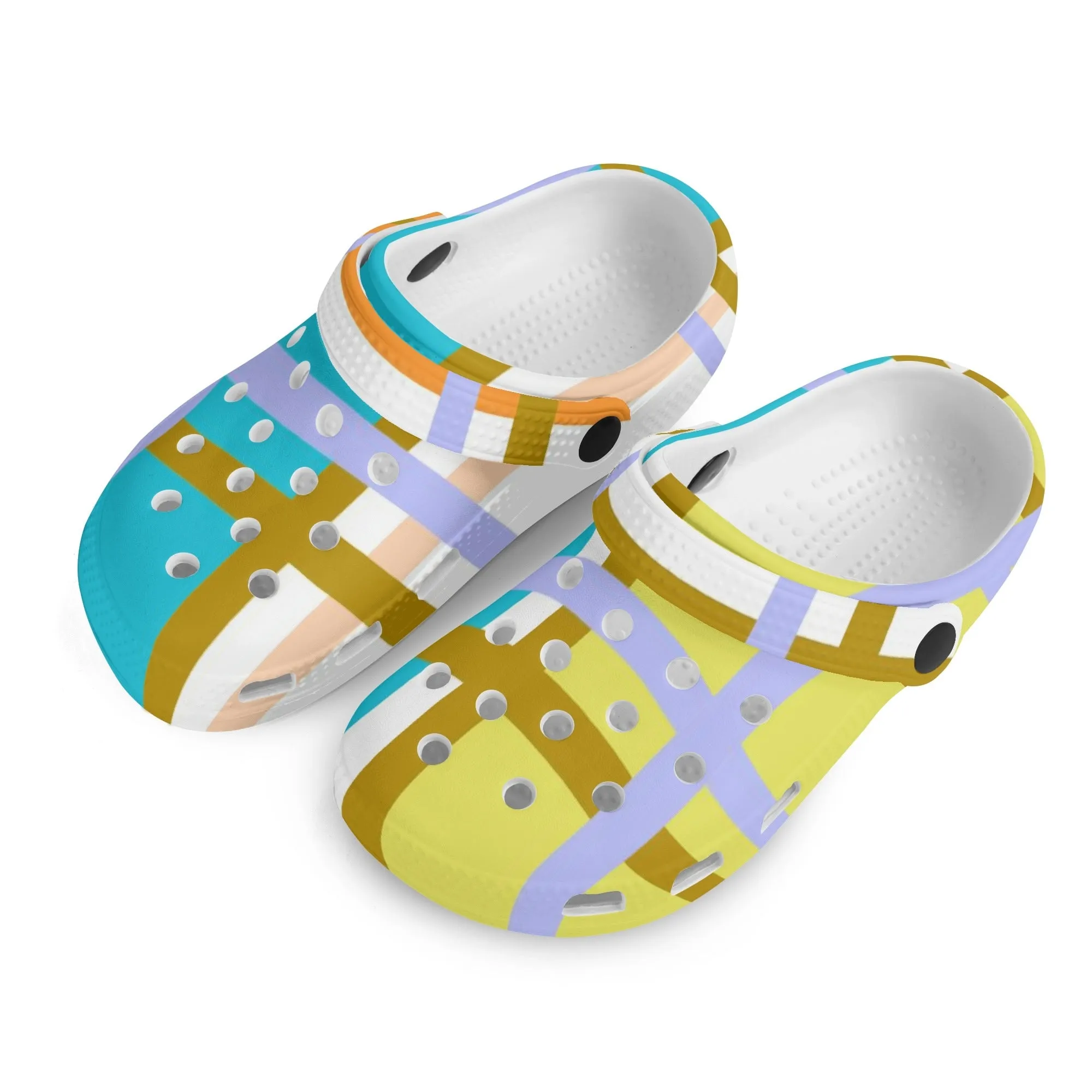 ✨'Kingarth Bay, Bute' Happy Tartan® Kids Classic Clogs✨