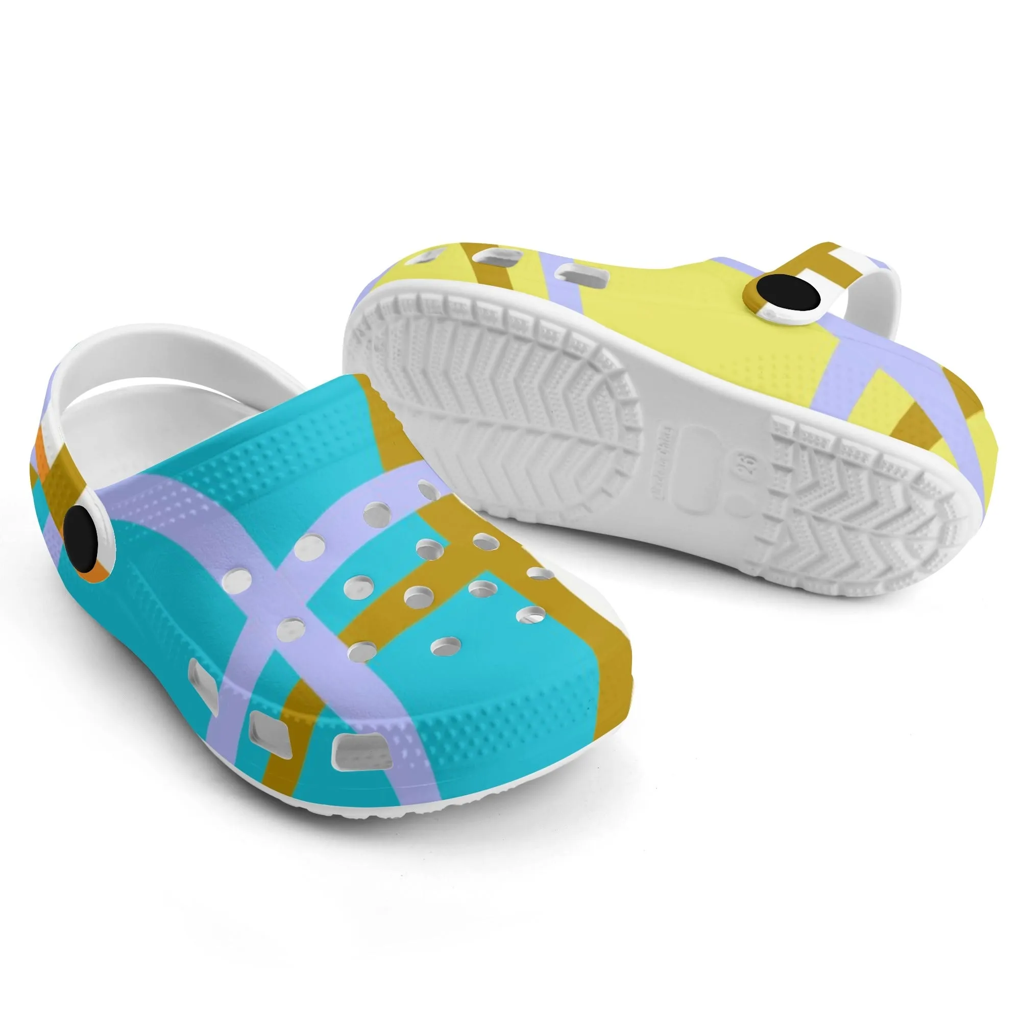 ✨'Kingarth Bay, Bute' Happy Tartan® Kids Classic Clogs✨