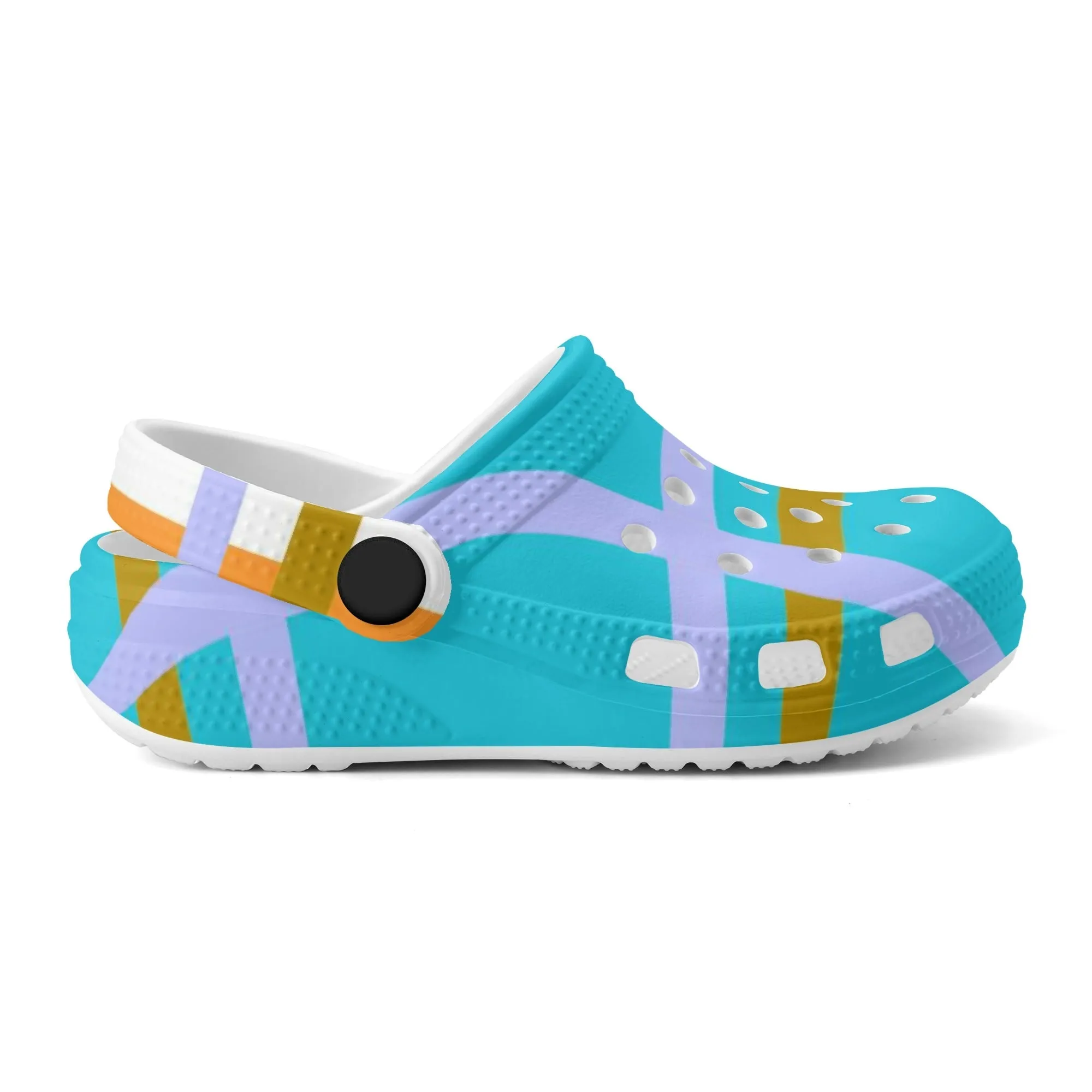 ✨'Kingarth Bay, Bute' Happy Tartan® Kids Classic Clogs✨