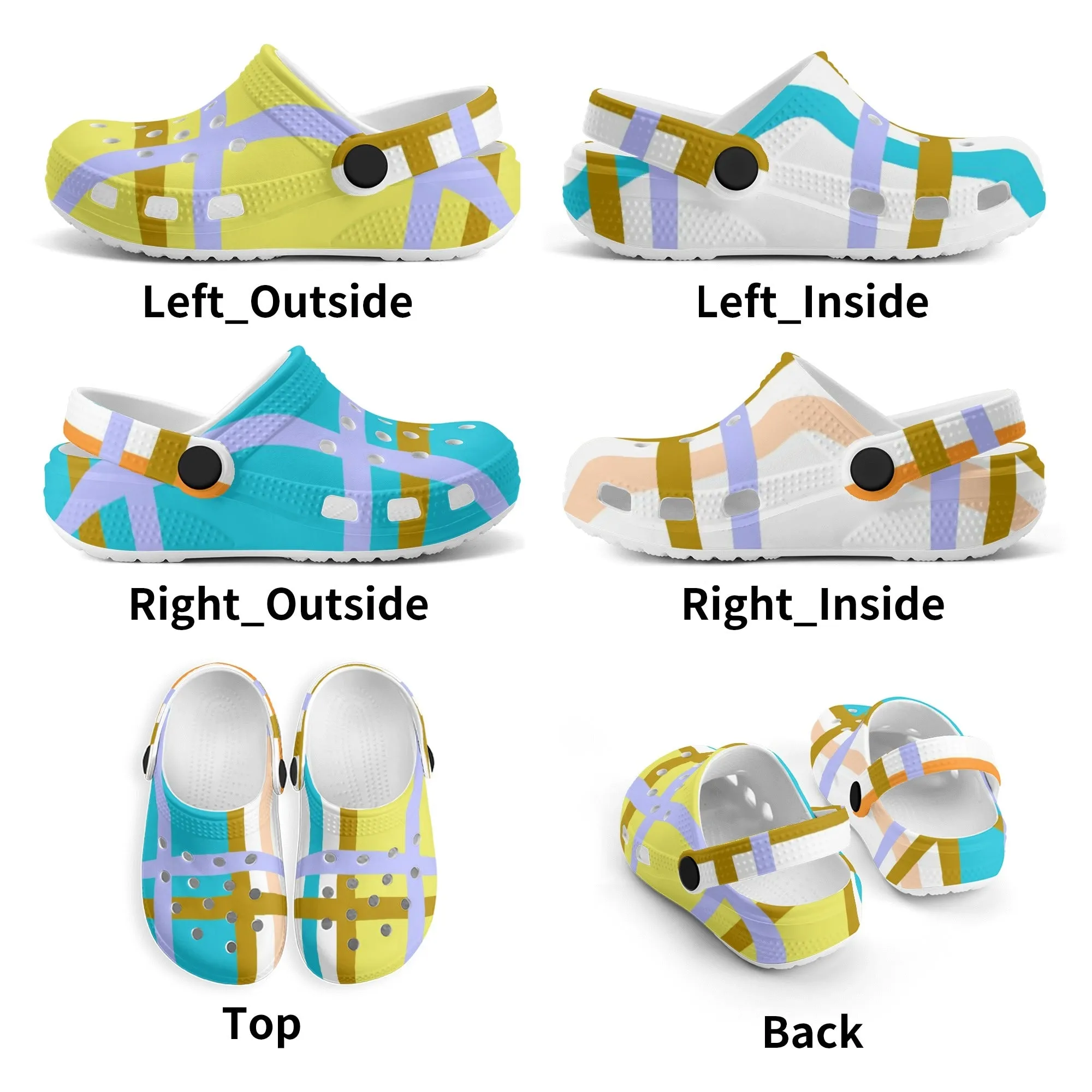 ✨'Kingarth Bay, Bute' Happy Tartan® Kids Classic Clogs✨