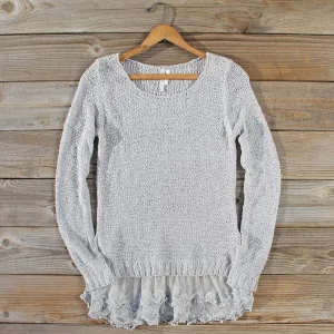 Lake Chelan Lace Sweater in Fog