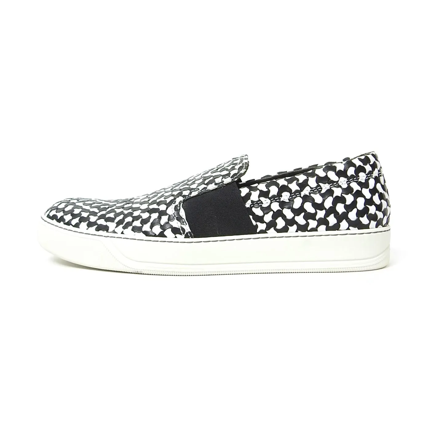Lanvin Leather Woven Slip On Sneaker Size 10