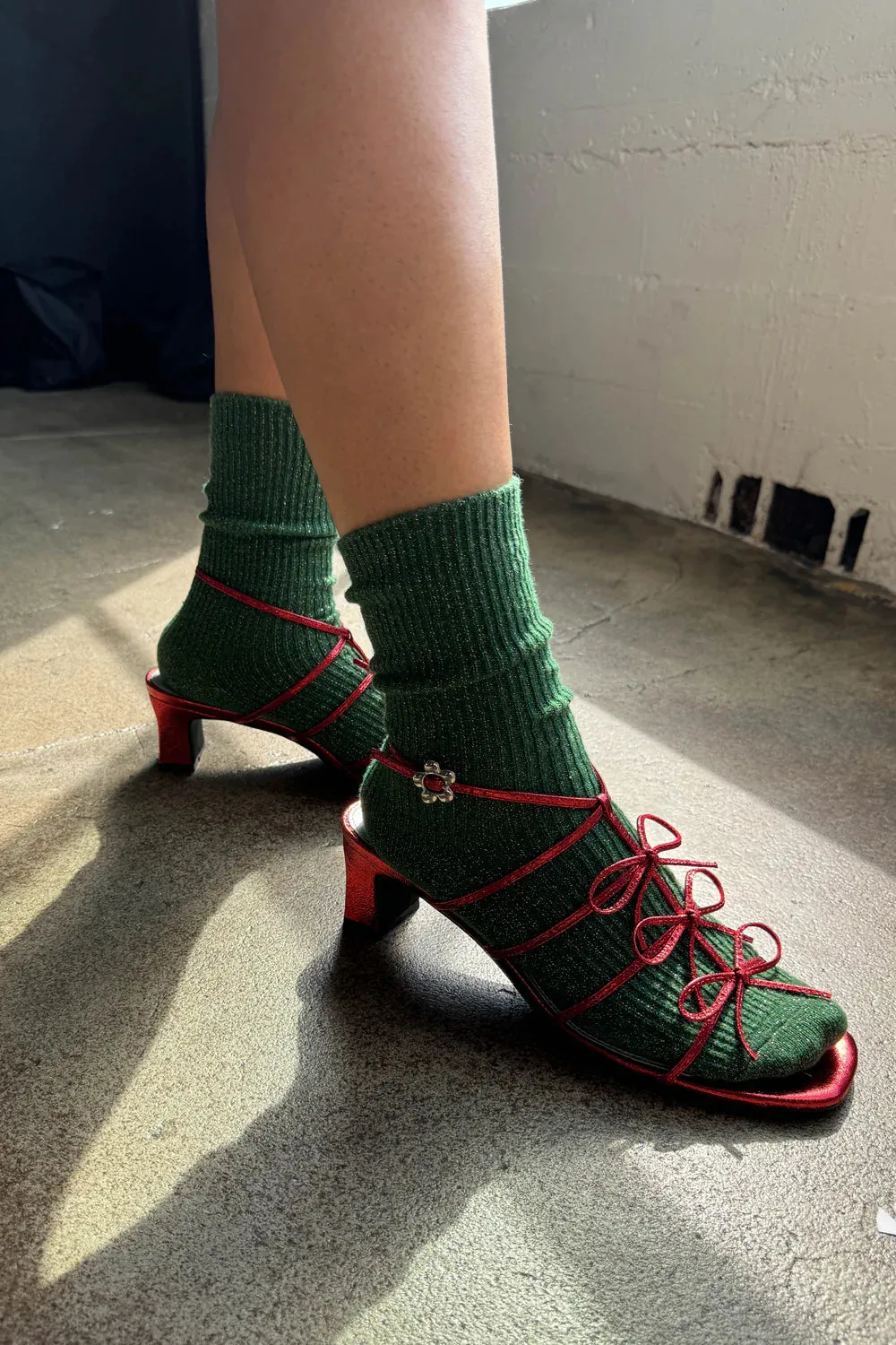 Le Bon Shoppe Winter Sparkle Socks //  Evergreen