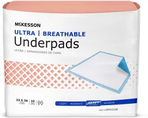McKesson StayDry Breathable Underpads, 23"x36"