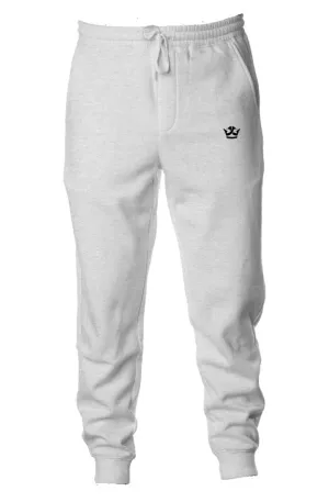 Midweight Fleece Joggers-Gray/Black Crown