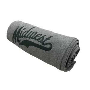 Midwest Script Sweatshirt Blanket
