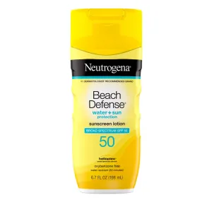 Neutrogena Beach Defense Water Sun Protection Sunscreen Lotion Broad Spectrum SPF 50