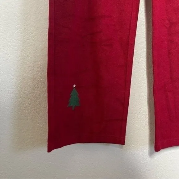 NWT Voight Womens Red Pajama Pants Christmas Theme SIZE M MEDIUM
