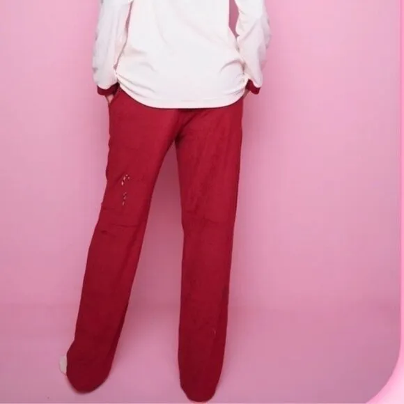 NWT Voight Womens Red Pajama Pants Christmas Theme SIZE M MEDIUM