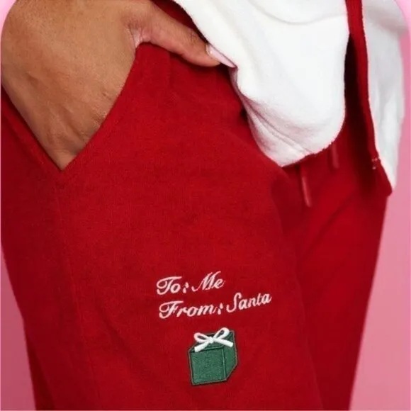 NWT Voight Womens Red Pajama Pants Christmas Theme SIZE M MEDIUM