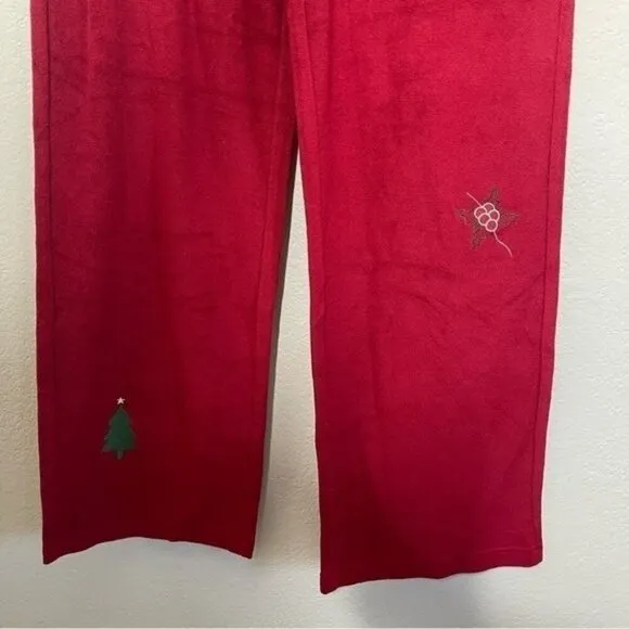 NWT Voight Womens Red Pajama Pants Christmas Theme SIZE M MEDIUM