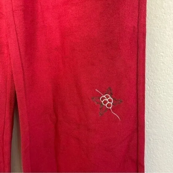 NWT Voight Womens Red Pajama Pants Christmas Theme SIZE M MEDIUM