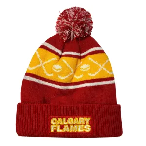 Outer Stuff NHL Faceoff Cuff Pom Toque - Calgary Flames