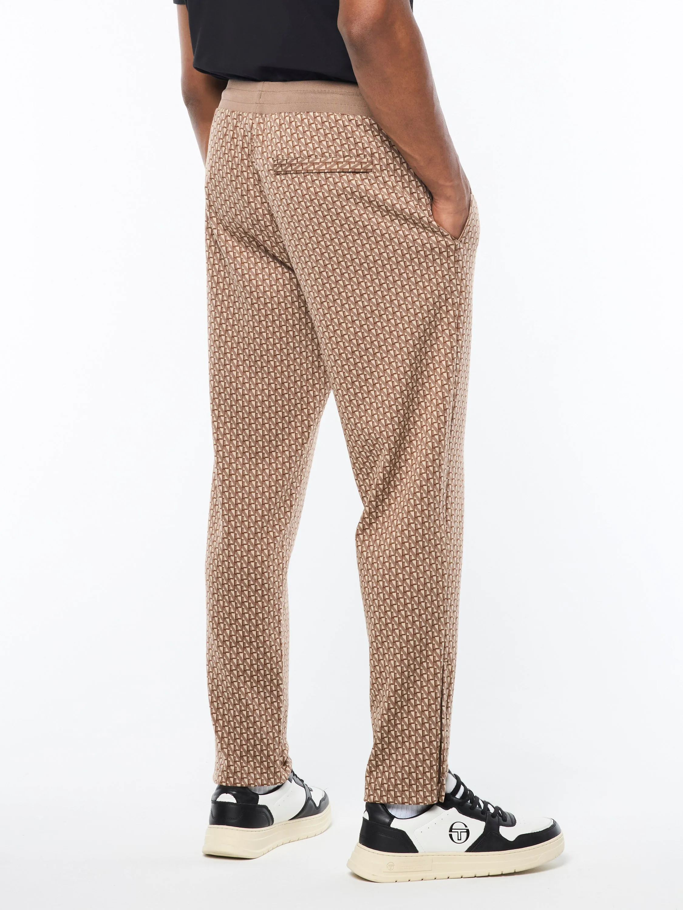 Paolo Knit Track Pant- Taupe Grey