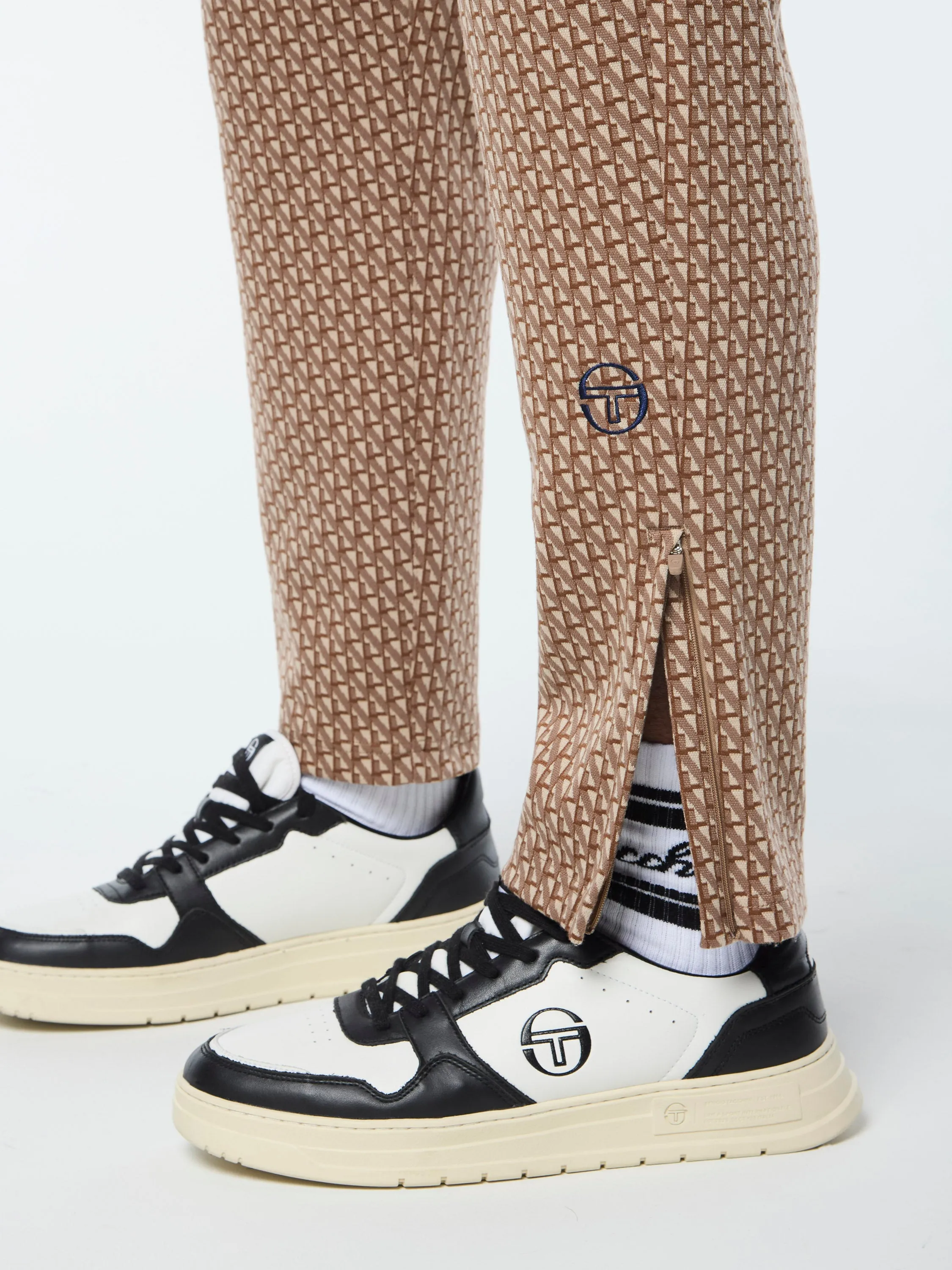 Paolo Knit Track Pant- Taupe Grey
