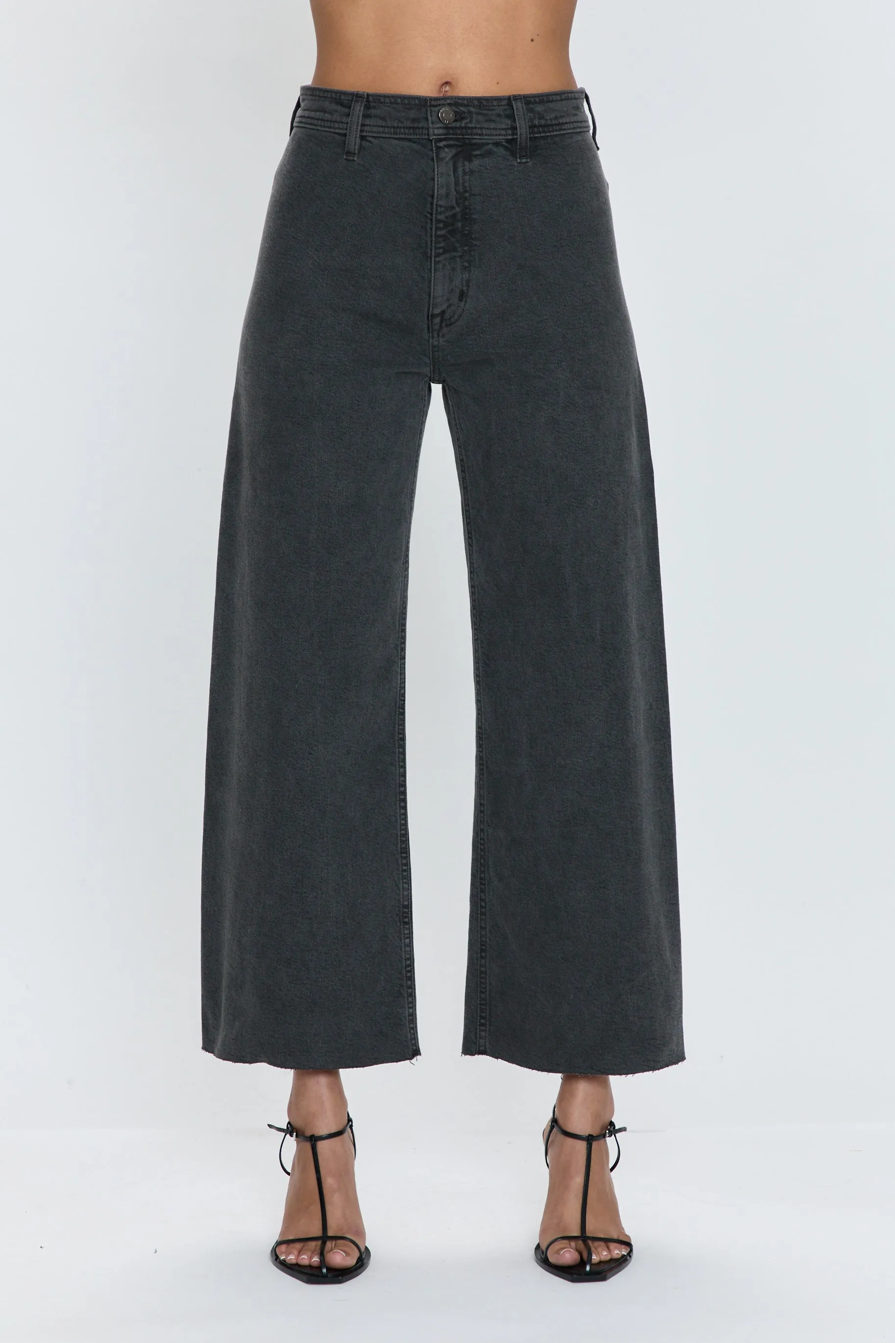 PENNY ANTIQUE GRAPHITE CROP JEAN