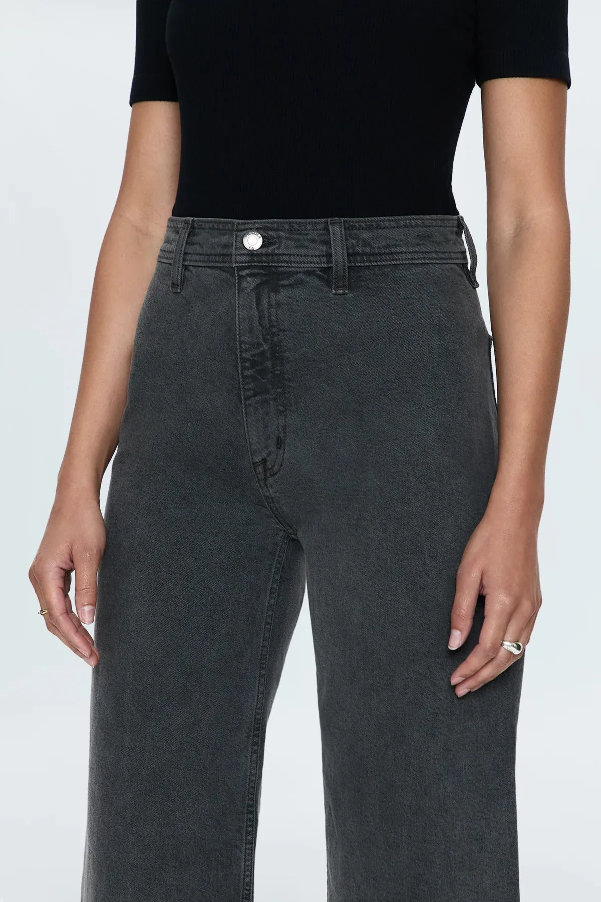 PENNY ANTIQUE GRAPHITE CROP JEAN