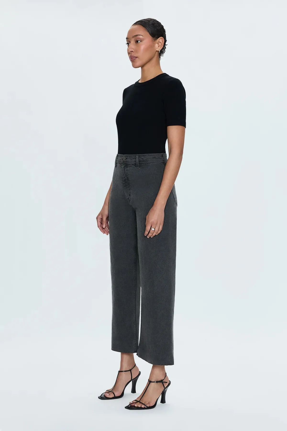 PENNY ANTIQUE GRAPHITE CROP JEAN