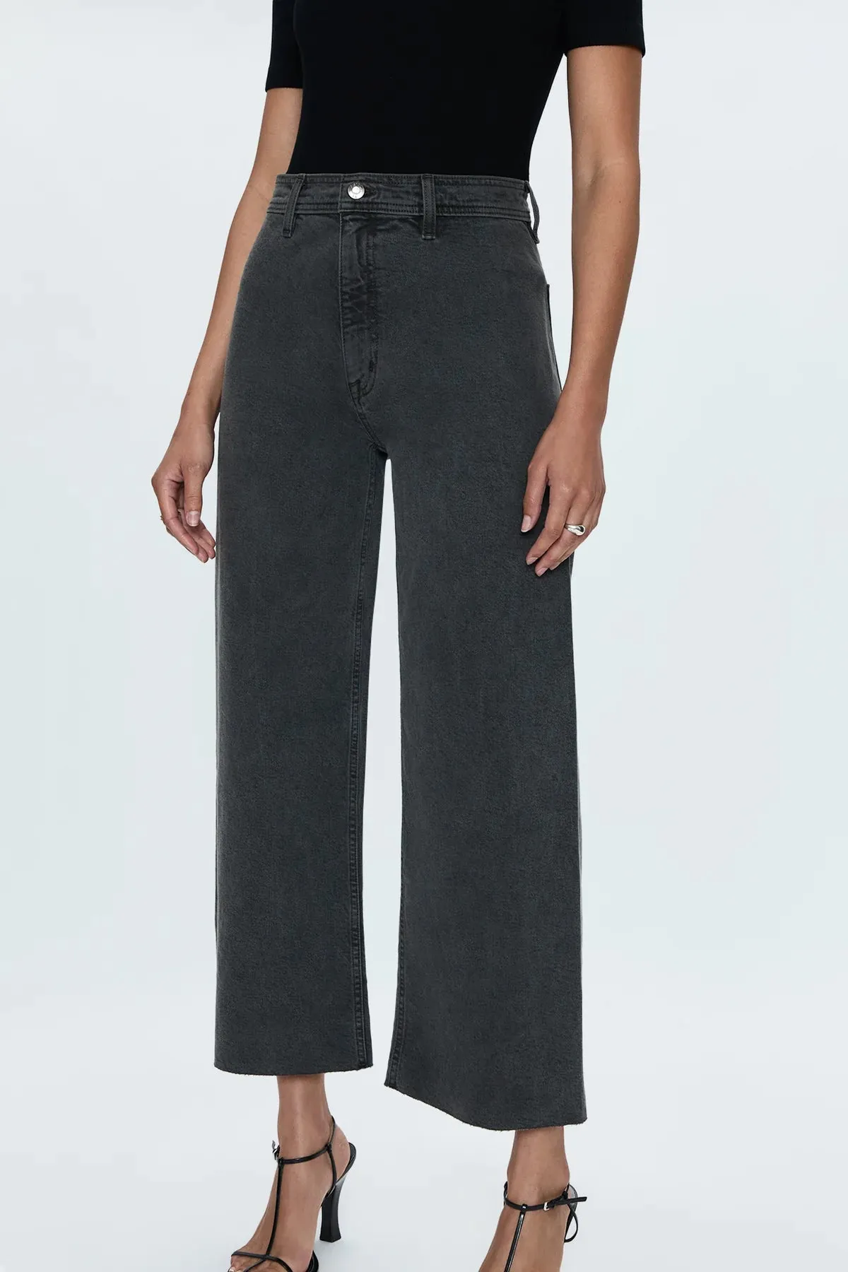 PENNY ANTIQUE GRAPHITE CROP JEAN