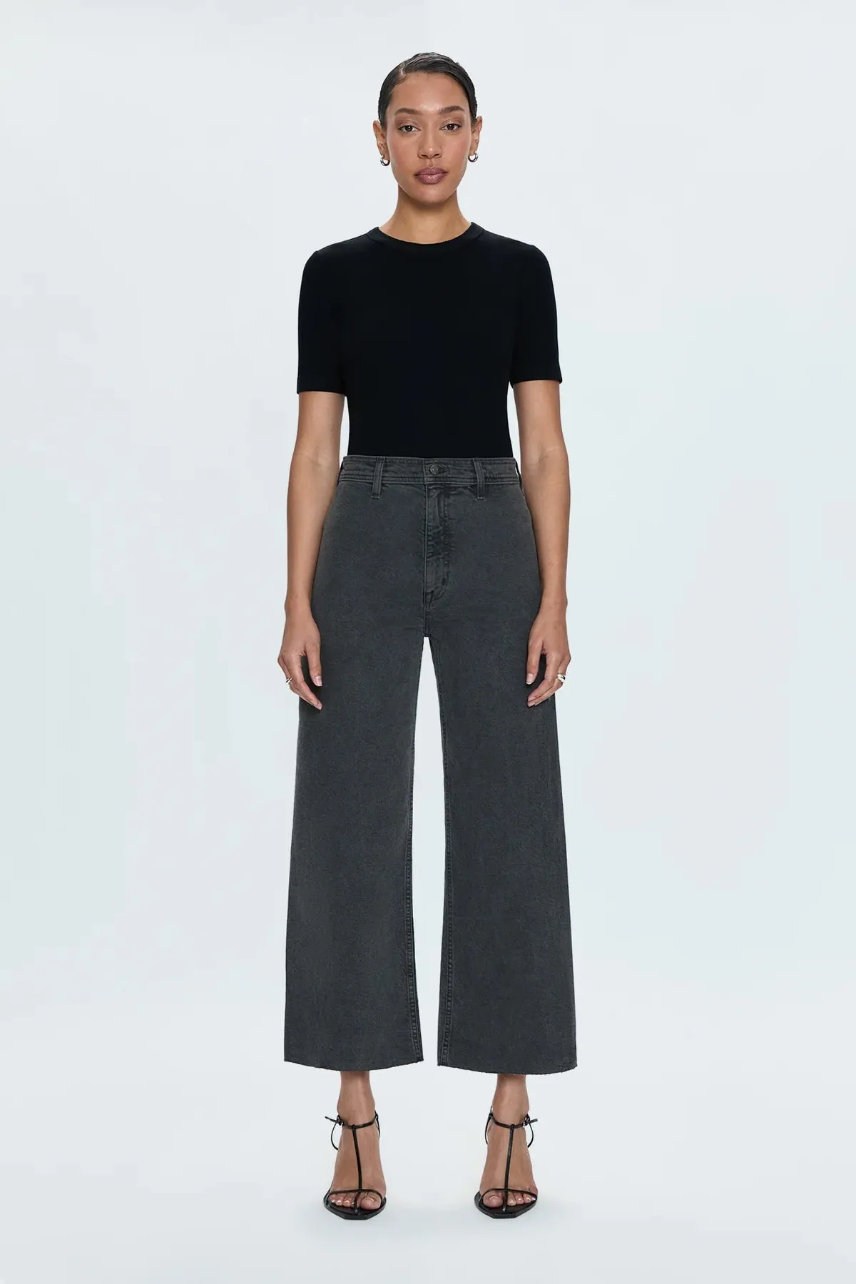 PENNY ANTIQUE GRAPHITE CROP JEAN