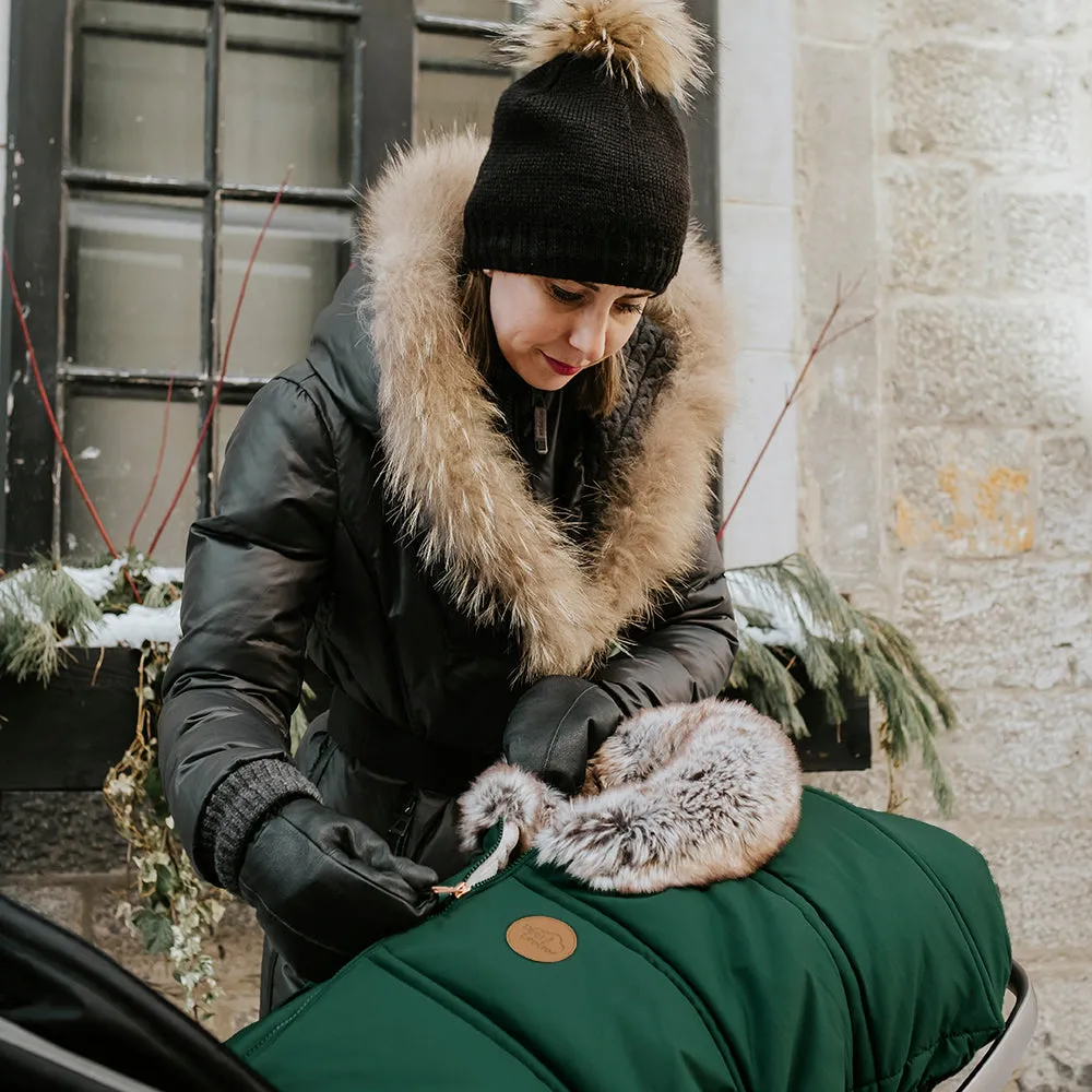 Petit Coulou Winter Car Seat Cover - Matcha Wolf