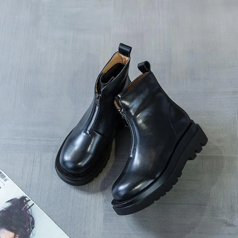 Petite Thicksole Inner Heel Short Boots DS363