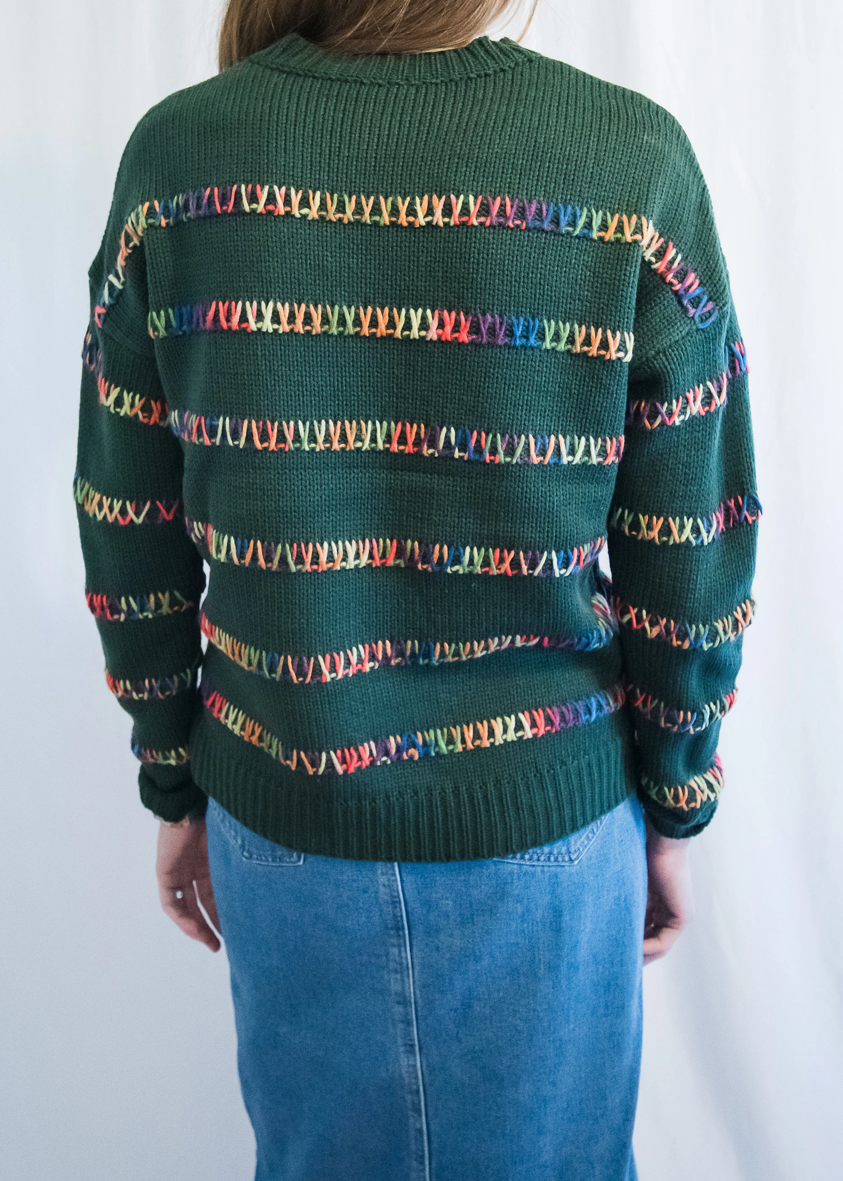 Picking out a Pine Green Sweater
