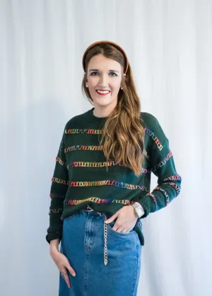 Picking out a Pine Green Sweater