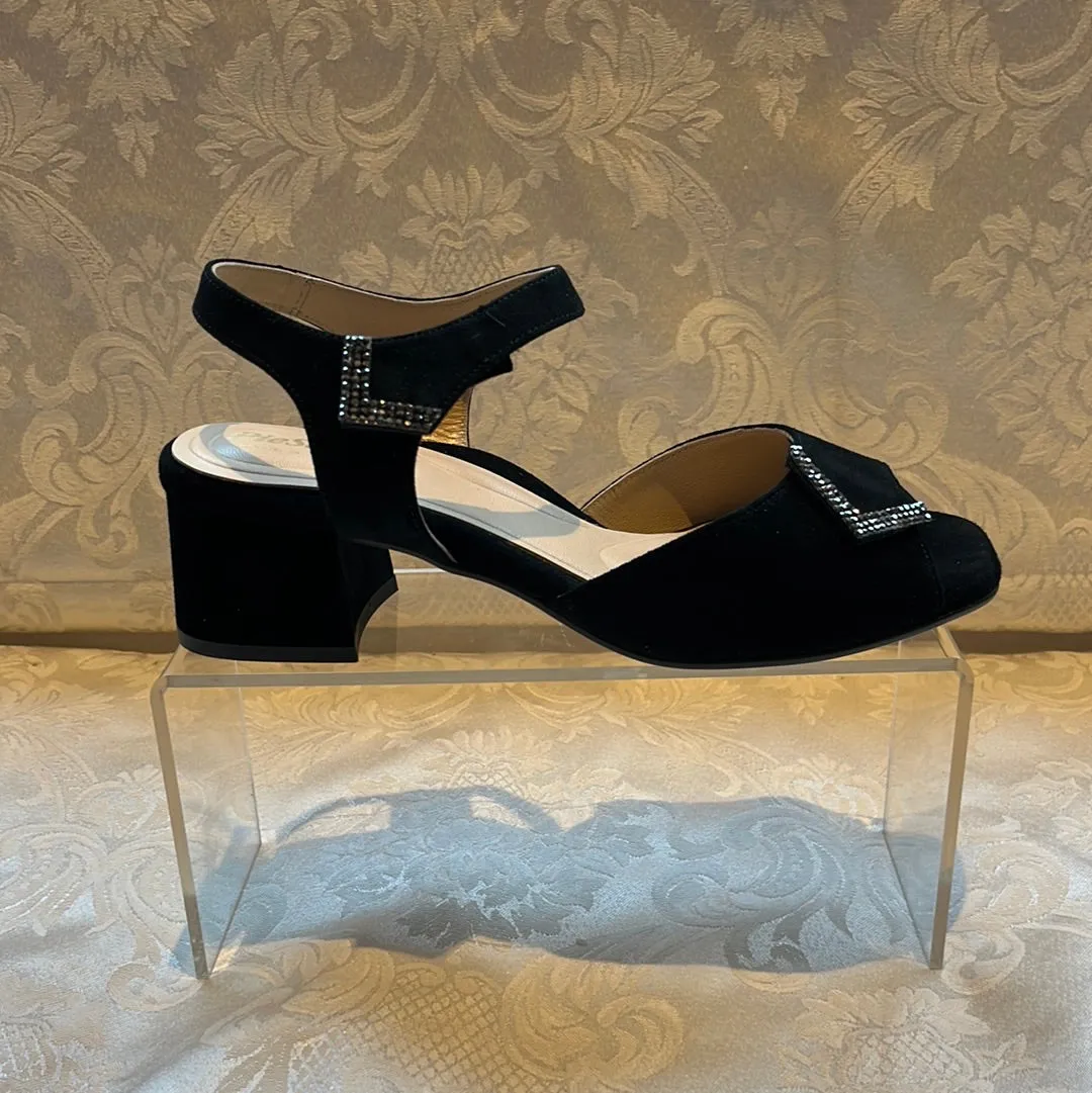 PIE SANTO 230288 BLING POINT BLACK SUEDE