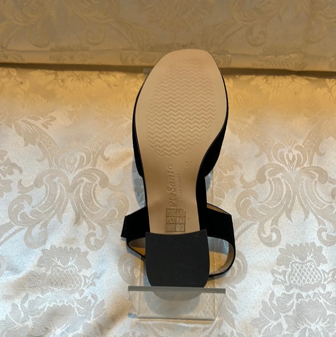 PIE SANTO 230288 BLING POINT BLACK SUEDE