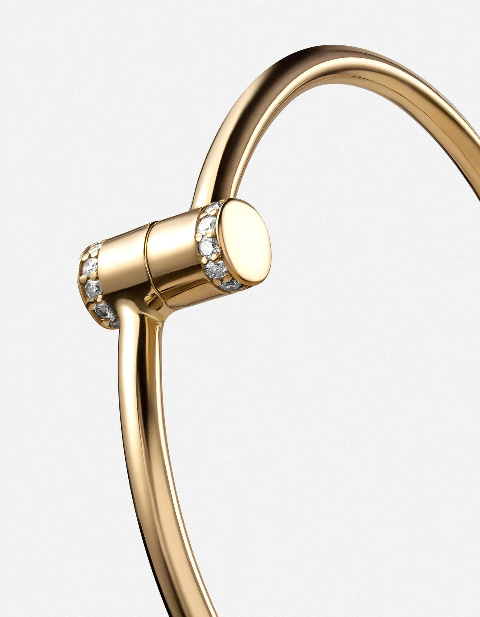 Pillar Cuff, 14k Gold Pavé