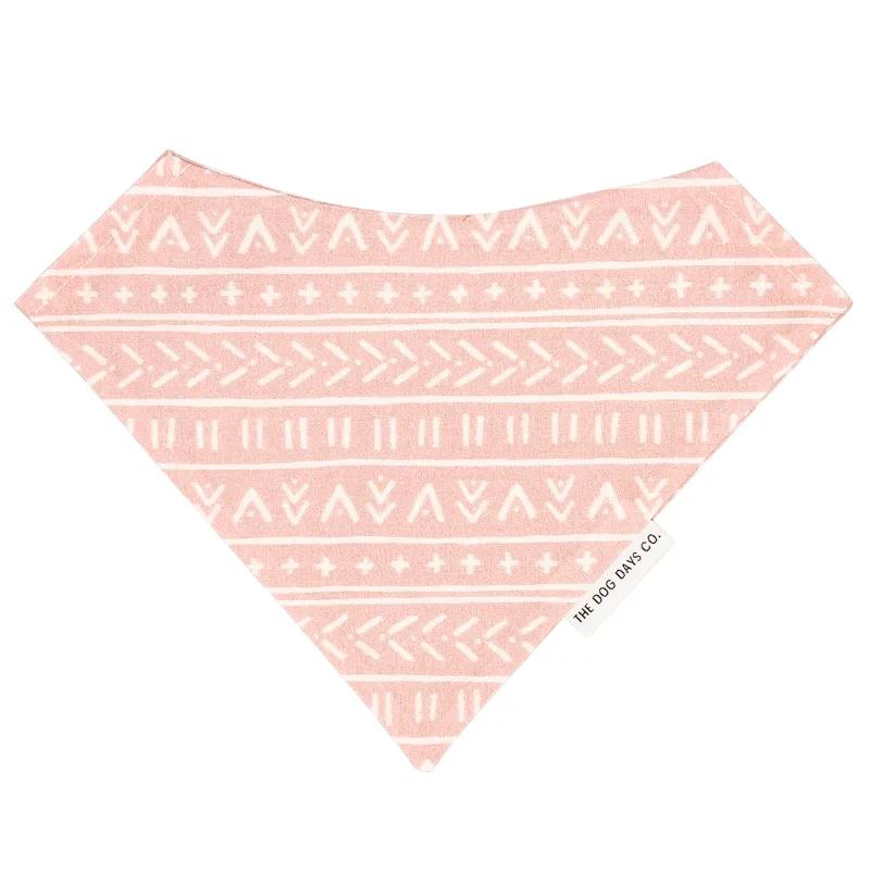 Pink Mudcloth Slip-On Bandana