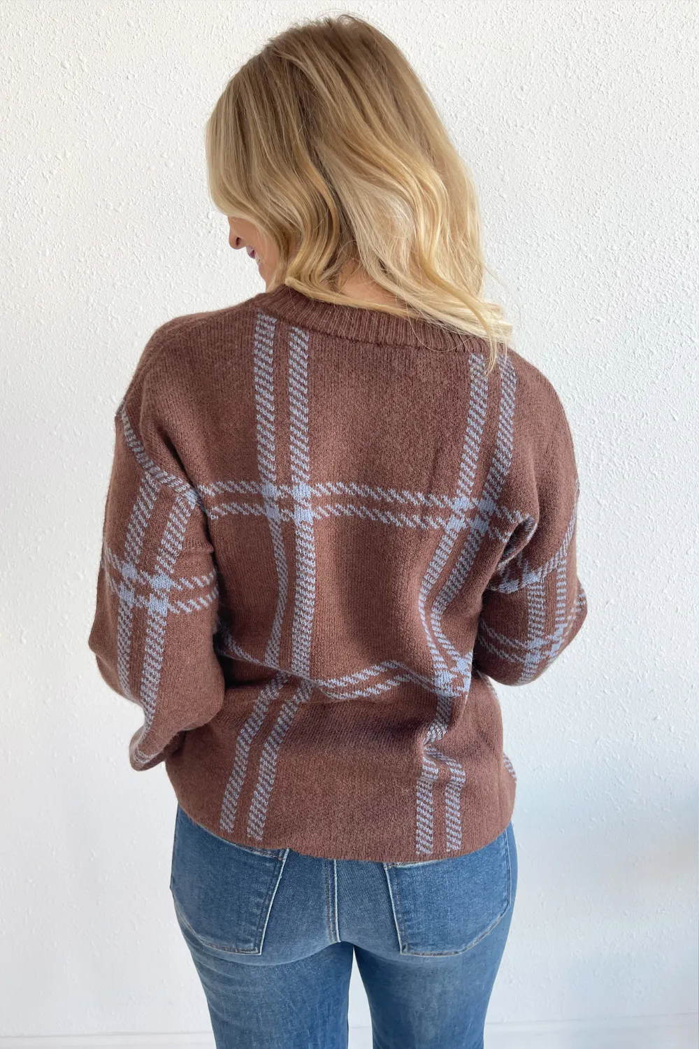 Plaid Jacquard Sweater