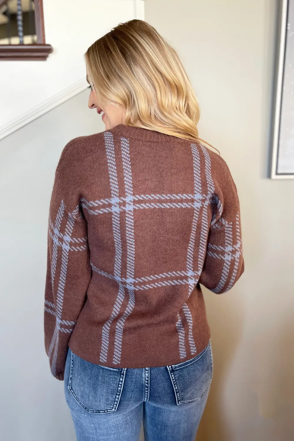 Plaid Jacquard Sweater