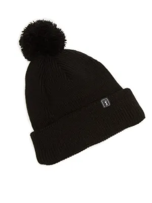Pom Pom Beanie with Logo