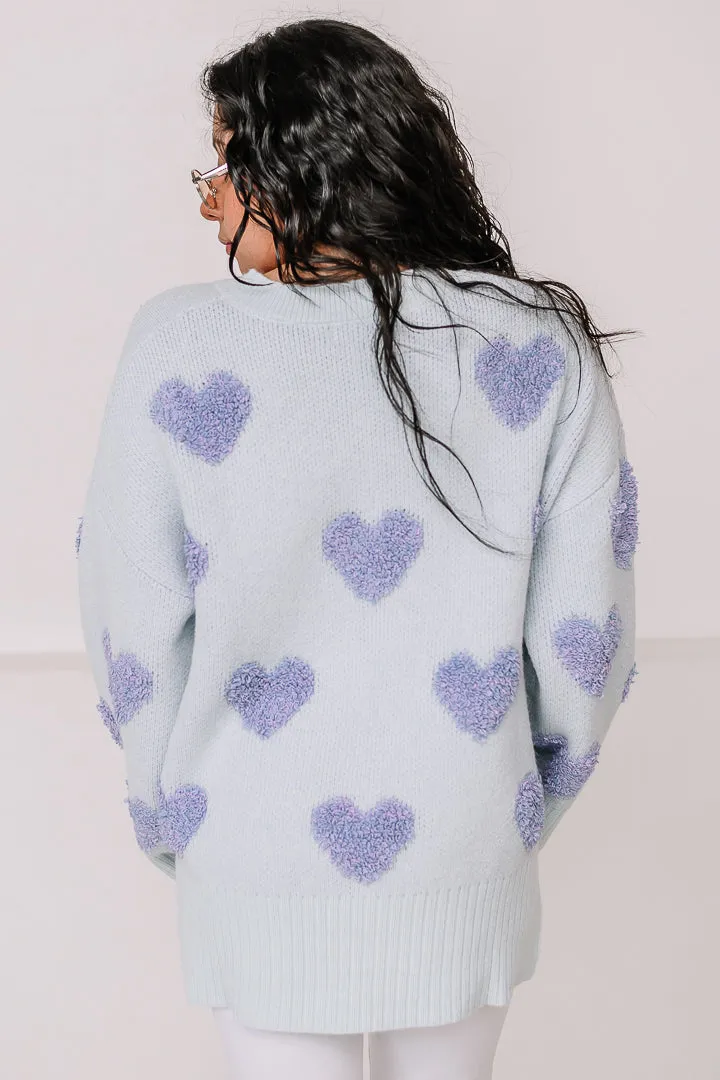 Radiant Hearts Oversized Sweater