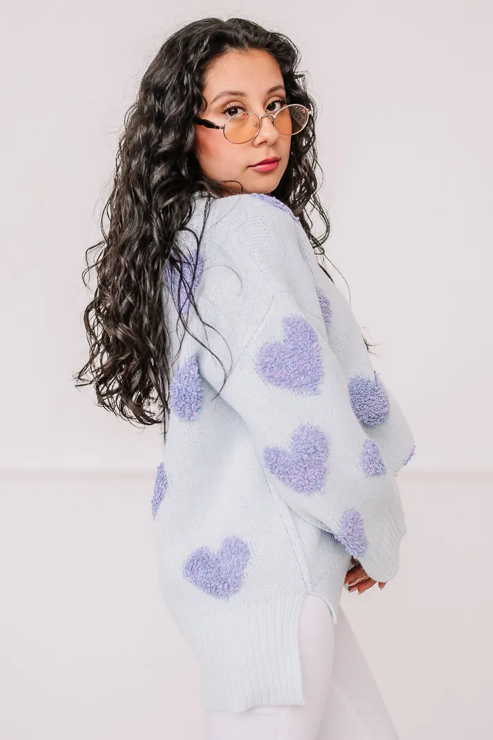 Radiant Hearts Oversized Sweater