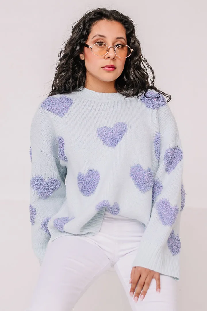 Radiant Hearts Oversized Sweater