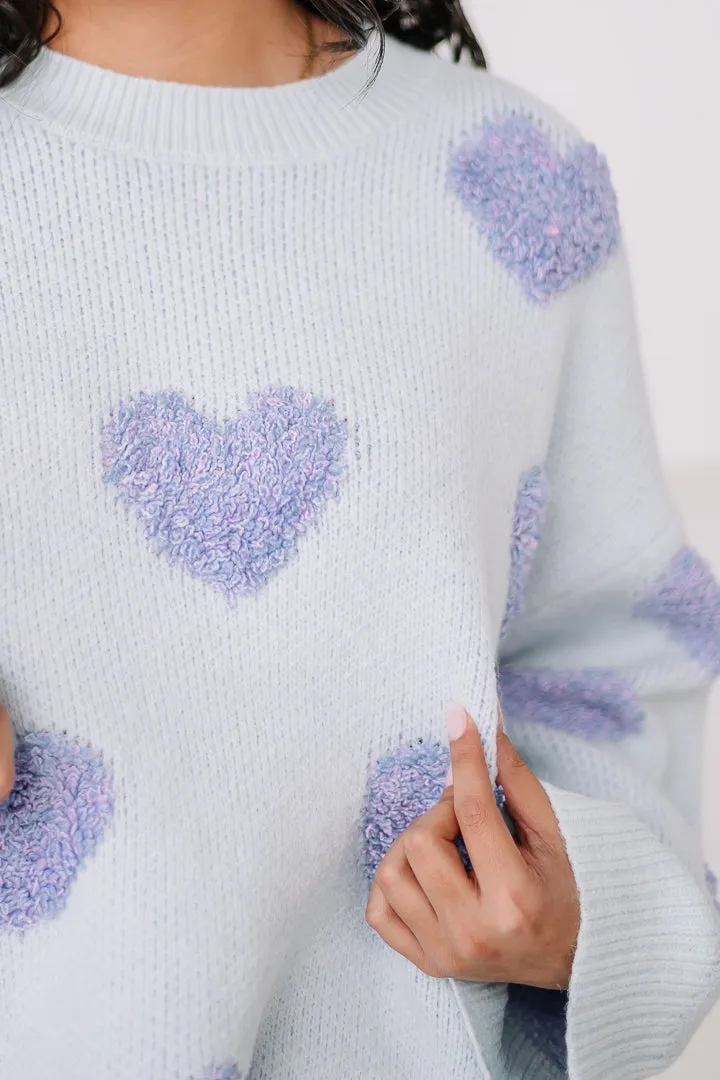 Radiant Hearts Oversized Sweater