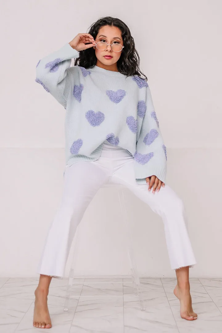 Radiant Hearts Oversized Sweater