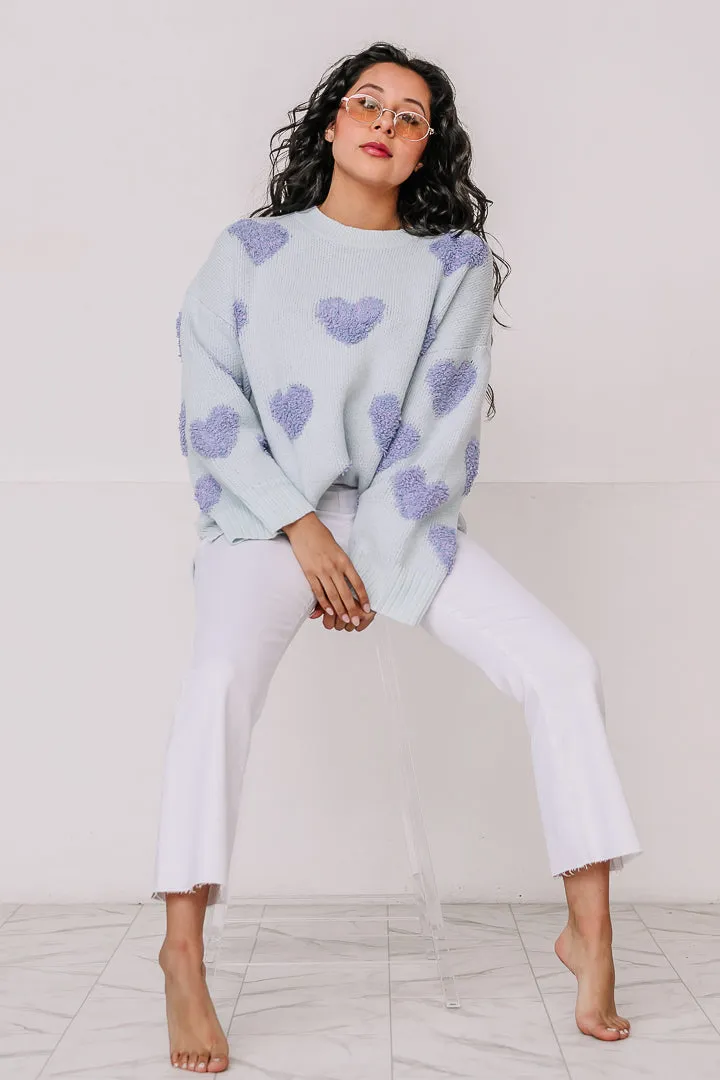 Radiant Hearts Oversized Sweater