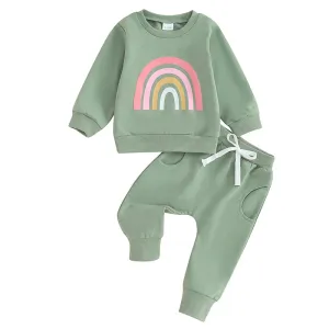 Rainbow Sweater & Pants Set