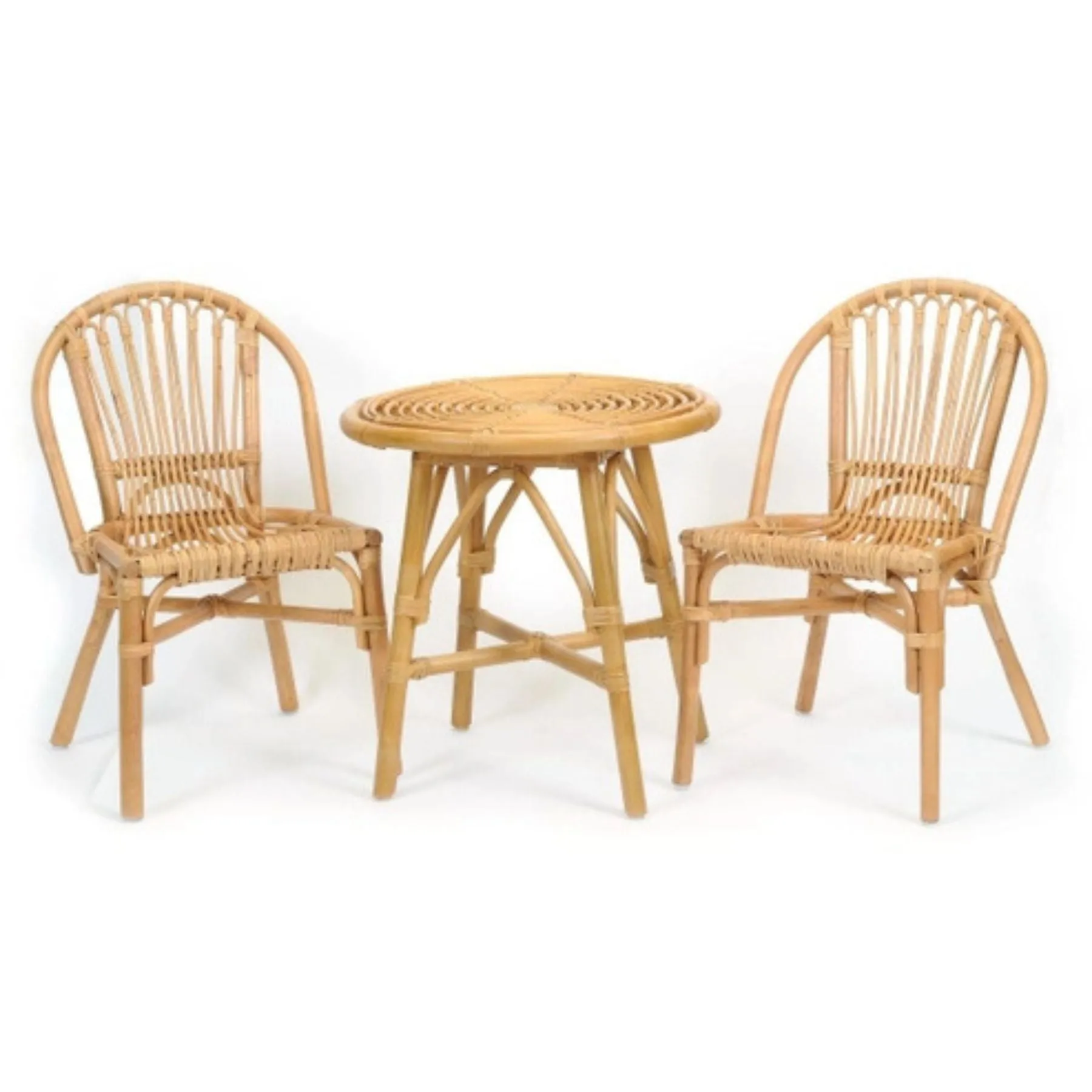 Rattan Kids' Table   Two Chairs Set