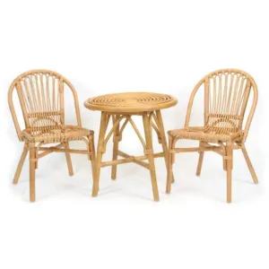 Rattan Kids' Table   Two Chairs Set
