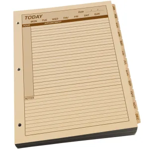 Rite in the Rain Maxi Daily Planner Refill 8.5 X 11 With 3 Hole Punch Tan 1 Year
