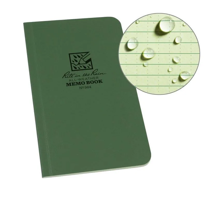 Rite in the Rain No.964 Tactical Field Flex Memo Book Green