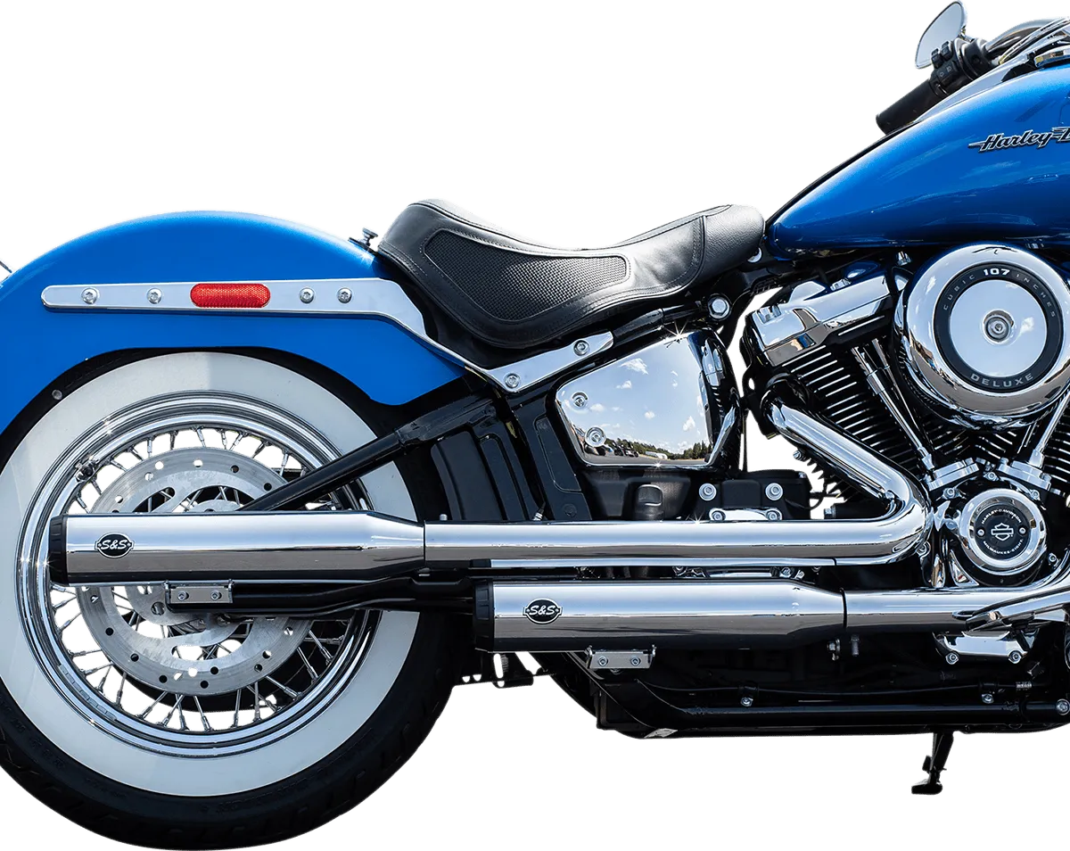 S&S Cycle 550-0737 Grand National Slip-On Mufflers - Race Only - Black Ceramic