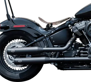 S&S Cycle 550-0737 Grand National Slip-On Mufflers - Race Only - Black Ceramic